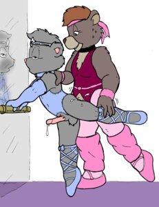 Rating: Explicit Score: 0 Tags: anthro arabesque_(ballet) ballet bar bear bodily_fluids chris_sutor clothing cobalt_(chris_sutor) collar cum cum_drip dance_shoes dance_studio dancewear dancing delos dripping duo e621 en_pointe erection footwear genital_fluids genitals humanoid_genitalia humanoid_penis leg_warmers legwear leotard male male/male mammal mirror penis pointe_shoes sex shoes tights User: bunchy7s