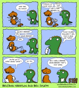 Rating: Safe Score: 0 Tags: anthro beaver beaver_(beaver_and_steve) beaver_and_steve bensnails border comic dialogue dinosaur e621 english_text green_border male mammal prehistoric_species reptile rodent scalie steve_(beaver_and_steve) tail text User: bunchy7s