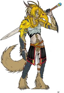 Rating: Safe Score: 0 Tags: anthro armor biped canid canine canis claws clothed clothing colored e621 eyewear gem glasses holding_melee_weapon holding_object holding_sword holding_weapon horn male mammal melee_weapon mmhelm pose ravenian roleplay simple_background solo standing sword tail weapon white_background wolf User: bunchy7s