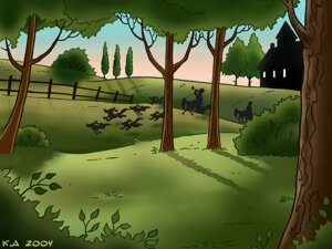 Rating: Safe Score: 0 Tags: 2004 4:3 ambiguous_gender anthro canid canine canis domestic_dog e621 feral group hunting karri_aronen mammal phoxhunt tail toony User: bunchy7s