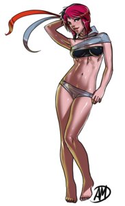 Rating: Questionable Score: 0 Tags: barefoot black_hair breasts feet female fiora_laurent ganassa league_of_legends red_hair rule34 scar scarf short_hair solo swimsuit toenail_polish toenails toes tubetop two-tone_hair white_background User: bunchy7s