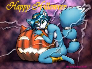 Rating: Questionable Score: 0 Tags: 2002 4:3 anthro biped blue_body blue_fur blue_hair breasts canid canine chest_tuft dr_comet e621 female food fox fruit fur hair halloween hi_res holidays hug jack-o'-lantern kneeling krystal_(star_fox) looking_at_viewer mammal nintendo nude plant pumpkin side_boob solo star_fox tail text tuft white_body white_fur User: bunchy7s