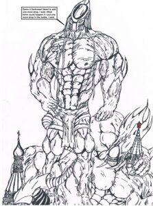 Rating: Questionable Score: 0 Tags: 2013 abs alien alien_(franchise) alien_vs._predator_(franchise) athletic biceps bottomwear bulge clothed clothing dialogue duo e621 english_text growth hi_res loincloth male male/male muscular muscular_male nipples pecs pen_(artwork) pose predator_(franchise) scales simple_background sketch text topless traditional_media_(artwork) underwear vein white_background xenomorph yautaian-darkness_(artist) yautja yautjaian-darkness User: bunchy7s