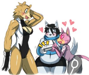 Rating: Safe Score: 0 Tags: 2013 anthro autograph bear big_breasts blush breasts character_signature cleavage clothed clothing digital_media_(artwork) domestic_cat e621 eye_contact felid feline felis female gail_(sssonic2) green_eyes group heart_symbol hi_res looking_at_another mammal noodle_(sssonic2) overweight simple_background slightly_chubby sssonic2 suna_(character) trio white_background User: bunchy7s