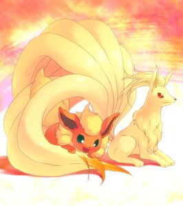 Rating: Safe Score: 0 Tags: ambiguous_gender canid canine duo e621 eeveelution feral flareon fur generation_1_pokemon kaku_mui mammal multi_tail ninetales nintendo pokemon pokemon_(species) red_eyes size_difference tail User: bunchy7s
