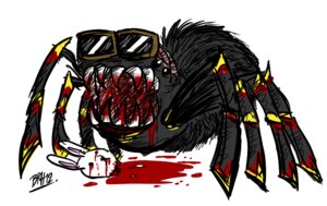 Rating: Questionable Score: 0 Tags: 2012 8_legs ambiguous_gender arachnid arthropod black_body blood bodily_fluids brad_hawke death decapitation duo e621 eyewear feral front_view gore lagomorph leporid mammal multi_eye multi_leg multi_limb open_mouth rabbit severed_body_part severed_head simple_background spider sunglasses teeth vore white_background User: bunchy7s
