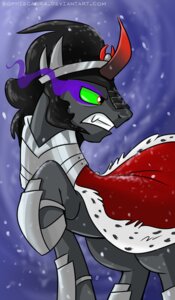Rating: Safe Score: 0 Tags: 2013 angry armor black_hair cape clothing crown e621 equid equine eye_mist fangs feral friendship_is_magic hair hasbro headgear horn king_sombra_(mlp) looking_away male mammal my_little_pony mythological_creature mythological_equine mythology red_eyes solo sophiecabra standing teeth unicorn User: bunchy7s