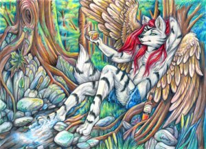 Rating: Questionable Score: 0 Tags: 2011 alcohol anthro auradeva beverage brown_body brown_feathers detailed_background e621 feathered_wings feathers felid food forest fur male mammal nature nude outside pantherine plant solo stripes tail tiger tree water white_body white_fur wings wood User: bunchy7s
