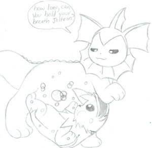 Rating: Questionable Score: 0 Tags: ambiguous_gender asphyxiation breath_play bubble bunearyk dialogue duo e621 eeveelution english_text feral generation_1_pokemon graphite_(artwork) half-closed_eyes hi_res jolteon lying monochrome narrowed_eyes nintendo on_back pokemon pokemon_(species) sketch smile soft_vore text traditional_media_(artwork) vaporeon vore young User: bunchy7s
