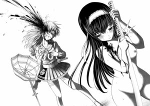 Rating: Explicit Score: 0 Tags: bleeding blood blood_spray blood_stain bloody_clothes blush breasts closed_mouth clothes convenient_censoring female female_only front_view gore hair highres human incision injury katana kurogane_hime long_hair looking_at_another monochrome multiple_females nude open_eyes open_mouth rule34 skirt stained_clothes sword umbrella uncensored weapon white_background wound User: bunchy7s