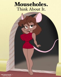 Rating: Questionable Score: 0 Tags: 2004 anthro black_eyes breasts brown_hair clothed clothing copyright_symbol doug_winger dress e621 english_text female hair house_mouse mammal mouse mouse_hole murid murine rodent solo symbol tail text User: bunchy7s