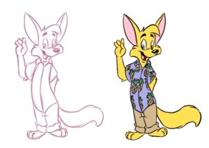 Rating: Safe Score: 0 Tags: 3_toes 4_fingers anthro barefoot canid canine clothing e621 feet fingers fox fur goldenrod goldenrod_(artist) happy male mammal open_mouth open_smile pineapple_pattern shirt smile solo tail toes topwear yellow_body yellow_fur User: bunchy7s