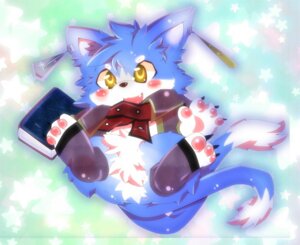 Rating: Safe Score: 0 Tags: anthro biped blush book domestic_cat e621 ear_piercing feet felid feline felis fluffy hindpaw lying male mammal multi_tail on_back pawpads paws piercing solo tail tsurugi yellow_eyes User: bunchy7s