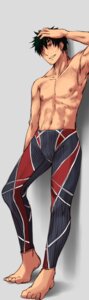 Rating: Questionable Score: 0 Tags: 1boy against_wall black_hair bosshi bulge competition_swimsuit hair hair_over_one_eye hand_on_head highres leaning leggings male male_only muscles navel red_eyes rule34 shirtless sketch smile solo spandex swim_trunks swimsuit swimwear tights toned topless wet User: bunchy7s