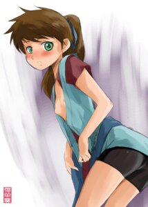 Rating: Questionable Score: 0 Tags: 1girls atoru bike_shorts blush breasts brown_hair clothing dressing female flat_chest green_eyes long_hair maira_gen open_clothes open_shirt petite rule34 shirt shorts solo tenpou_ibun_ayakashi_ayashi User: bunchy7s