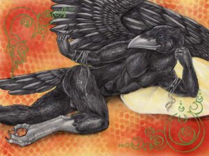 Rating: Explicit Score: 0 Tags: 2009 abs abstract_background anthro avian balls beak biped bird black_balls black_body black_feathers blue_eyes corvid corvus_(genus) crow e621 feather_preening feathered_wings feathers genitals lounging male muscular muscular_anthro muscular_male nelena nude oscine passerine pecs personal_grooming pillow pose raven simple_background solo string tail tail_feathers traditional_media_(artwork) wings User: bunchy7s