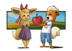 Rating: Safe Score: 0 Tags: anthro apple bittenhard canid canine duo e621 eevee female food fruit generation_1_pokemon growlithe male mammal micro nintendo plant pokemon pokemon_(species) tail User: bunchy7s