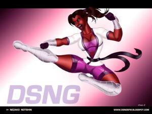 Rating: Questionable Score: 0 Tags: big_breasts black_belt breasts dark_skin dsng female flying_kick karate_kick nezako_notshin open_mouth ponytail rule34 sfa simple_background User: bunchy7s