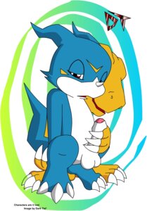 Rating: Explicit Score: 0 Tags: agumon anthro color dark_tief digimon digimon_(species) dinosaur dragon furry handjob interspecies male male_only multiple_males rule34 scalie veemon yaoi User: bunchy7s
