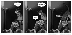 Rating: Safe Score: 0 Tags: broface chair comic doing_it_wrong domestic_cat domestic_pet e621 felid feline felis feral fist_bump furniture gesture greyscale human ian_mcconville male mammal monochrome quadruped recliner tail text url User: bunchy7s