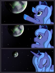 Rating: Safe Score: 0 Tags: 2011 blue_body blue_eyes blue_feathers blue_hair bodily_fluids comic crying e621 earth equid equine feathered_wings feathers female feral friendship_is_magic hair hasbro horn mammal my_little_pony mythological_creature mythological_equine mythology planet princess_luna_(mlp) sad smockhobbes solitude solo space star tears winged_unicorn wings User: bunchy7s