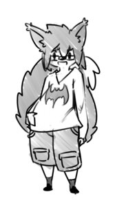 Rating: Safe Score: 0 Tags: anthro bat_symbol biped bottomwear boxus canid canine cargo_shorts clothed clothing creamydonuts e621 eyewear footwear fox full-length_portrait fully_clothed glasses greyscale hair hi_res legwear looking_at_viewer male mammal monochrome open_mouth open_smile portrait shirt shoes short_hair shorts simple_background smile socks solo standing toony topwear white_background User: bunchy7s