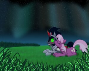 Rating: Safe Score: 0 Tags: 5:4 armor blush cape cheerilee_(mlp) clothing crown cutie_mark duo e621 earth_pony equid equine evil-dec0y female feral friendship_is_magic grass hasbro headgear hi_res hooves horn horse king_sombra_(mlp) kissing male male/female mammal my_little_pony mythological_creature mythological_equine mythology night plant pony romantic romantic_ambiance star surprised unicorn User: bunchy7s