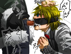 Rating: Explicit Score: 0 Tags: 2boys angry blonde_hair bondage chains durarara!! fellatio forced forced_oral forced_yaoi gag gay green-tinted_eyewear hair heiwajima_shizuo japanese male male_only malesub multiple_boys multiple_males open_mouth_gag oral orihara_izaya rape ring_gag rule34 sunglasses tinted_eyewear yaoi User: bunchy7s