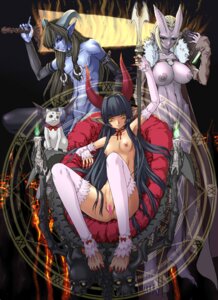 Rating: Explicit Score: 0 Tags: animal_ear anus bat_wings blue_skin breasts claws demon demon_girl demonic devil_wings fantasy feline female flaccid highres horns human juubaori_mashumaro large_breasts magic_circle male multiple_females multiple_girls nail_polish nude painted_nails penis pointy_ears pubic_hair ribbon rule34 skull skulls small_breasts sword thighhighs weapon wings User: bunchy7s