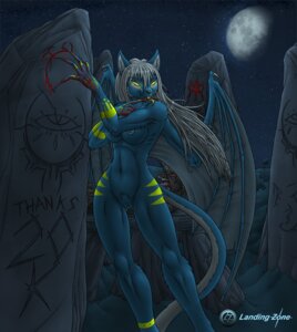 Rating: Explicit Score: 0 Tags: anthro bioluminescence blood blue_body blue_fur bodily_fluids breasts canid canine claws demon domestic_cat duo e621 english_text felid feline felis female fingernails fur genitals glowing grey_hair hair landingzone long_fingernails male mammal markings membrane_(anatomy) membranous_wings muscular nails naote nipples nude ritual sacrifice solo_focus standing tail text tombstone vulva wings User: bunchy7s