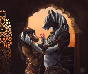 Rating: Safe Score: 0 Tags: anthro arabian archway blotch clothed clothing detailed_background duo e621 equid equine evening female filigree flower hair hand_on_cheek horse larger_male long_hair male mammal plant romantic romantic_ambiance romantic_couple size_difference smaller_female topless window User: bunchy7s