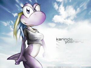 Rating: Questionable Score: 0 Tags: 4:3 anthro big_head bottomless breasts clothed clothing cloud darkdoomer detailed_background e621 female karinda_yosheru non-mammal_breasts outside scalie sky smile solo source_request tail wallpaper User: bunchy7s