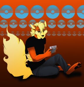 Rating: Safe Score: 0 Tags: anthro anthrofied arcanine barefoot biped black_clothing black_topwear bottomwear canid canine clothed clothing digital_media_(artwork) e621 electronics feet fully_clothed game_console gaming generation_1_pokemon grey_bottomwear grey_clothing hi_res male mammal nintendo nintendo_3ds nintendo_ds_family pants pawpads paws phoenix-pinion playing_video_game pokeball pokeball_background pokemon pokemon_(species) pokemorph red_background shirt simple_background sitting solo topwear yellow_eyes User: bunchy7s