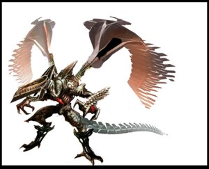 Rating: Safe Score: 0 Tags: ambiguous_gender black_border border claws e621 metallic_body metroid nintendo reptile ridley scalie simple_background solo space_dragon_(metroid) tail unknown_artist white_background wings xenogon User: bunchy7s