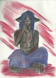 Rating: Safe Score: 0 Tags: 5_toes abs anthro barefoot bedding biped black_body black_fur blanket blood blood_on_arm blood_on_chest blood_on_face blue_hair bodily_fluids claws e621 feet felid front_view fur hair licking long_hair male mammal messy nipples personal_grooming self_lick sitting solo toes tongue tongue_out traditional_media_(artwork) unknown_artist User: bunchy7s