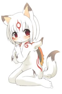 Rating: Safe Score: 0 Tags: 2:3 amaterasu_(okami) anthro anthrofied biped blush canid canine canis capcom clover_studio deity e621 female fur hair kemono kishibe kneeling looking_at_viewer mammal navel nude okami_(capcom) red_eyes simple_background solo tail white_background white_body white_fur wolf young young_anthro young_female User: bunchy7s