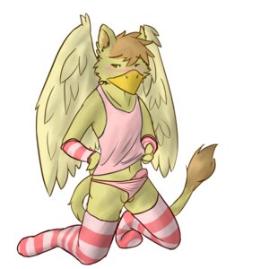 Rating: Explicit Score: 0 Tags: 1boy anthro avian balls birdus blush crossdressing cute femboy girly gryphon male male_only mythological_avian mythological_creature mythology penis rule34 solo swizzlestix tail User: bunchy7s