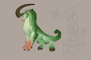 Rating: Safe Score: 0 Tags: ambiguous_gender canid canine e621 feral hi_res hooves horn mammal mike_franchina sculpture solo statue torchlight_2 wood_guardian User: bunchy7s