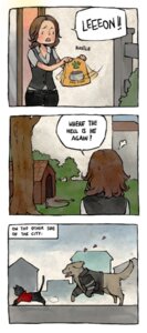 Rating: Safe Score: 0 Tags: ada_wong canid canine canis capcom comic domestic_cat domestic_dog e621 english_text felid feline felis female group heart_symbol helena_harper human lanimalu leon_kennedy male mammal resident_evil text User: bunchy7s