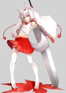 Rating: Safe Score: 0 Tags: absurd_res animal_humanoid armwear asian_clothing asya bare_shoulders bottomwear bridal_gauntlets canid canid_humanoid canine canine_humanoid canis chest_wraps clothing detached_sleeves dog_humanoid domestic_dog e621 east_asian_clothing female footwear grey_hair hair hi_res humanoid japanese_clothing legwear mammal mammal_humanoid melee_weapon midriff miko_outfit momiji_inubashiri navel pleated_skirt raised_arm red_eyes sandals shoes short_hair simple_background skirt solo sword tail thigh_highs touhou weapon wraps User: bunchy7s