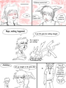 Rating: Questionable Score: 0 Tags: 3:4 anthro buwaro_elexion clothed clothing comic demon dialogue e621 english_text female jakkai male rhea_snaketail simple_background slightly_damned text white_background yellowpower User: bunchy7s