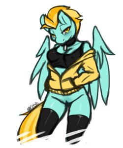 Rating: Explicit Score: 0 Tags: 2013 5:6 anthro anthrofied avante92 biped blonde_hair blue_body blue_feathers breasts clothing e621 equid equine feathered_wings feathers female friendship_is_magic genitals hair hasbro hi_res jacket legwear lightning_dust_(mlp) looking_at_viewer mammal my_little_pony mythological_creature mythological_equine mythology pegasus simple_background solo standing stockings tail topwear vulva white_background wings yellow_eyes User: bunchy7s Rating: Explicit Score: 0 Tags: 2013 5:6 anthro anthrofied avante92 biped blonde_hair blue_body blue_feathers breasts clothing e621 equid equine feathered_wings feathers female friendship_is_magic genitals hair hasbro hi_res jacket legwear lightning_dust_(mlp) looking_at_viewer mammal my_little_pony mythological_creature mythological_equine mythology pegasus simple_background solo standing stockings tail topwear vulva white_background wings yellow_eyes User: bunchy7s