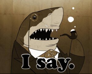 Rating: Safe Score: 0 Tags: 2010 accessory anthro aquatic black_tie_(suit) bubble classy clothed clothing cooper_black dialogue e621 english_text eyewear fish formal great_white_shark i_say icon lol_comments mackerel_shark male meme monochrome monocle necktie open_mouth pipe reaction_image sepia shark smoking smoking_pipe solo suit teeth terribly_britfish terribly_british text tobacco_pipe underwater unknown_artist water white_shark User: bunchy7s