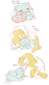 Rating: Safe Score: 0 Tags: 2014 ambiguous_gender bodily_fluids charizard charmeleon comic crying cuddling dragon e621 elderly english_text eyes_closed feral fire flaming_tail flower generation_1_pokemon happy hi_res membrane_(anatomy) membranous_wings mythological_creature mythological_scalie mythology nintendo orange_body orange_skin perfectlykayla plant pokemon pokemon_(species) scalie simple_background smile tail tears text the_very_worst_thing venusaur white_background wings you_are_my_sunshine User: bunchy7s
