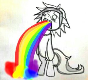 Rating: Safe Score: 0 Tags: e621 equid equine fan_character female hasbro horn low_res mammal my_little_pony mythological_creature mythological_equine mythology peachpalette rainbow simple_background solo technicolor_yawn unicorn vomiting User: bunchy7s