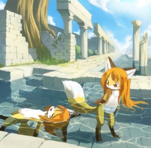Rating: Safe Score: 0 Tags: 2008 anthro black_nose canid canine cloud daww detailed_background dipstick_tail duo e621 eyes_closed female floating fox grass hair japanese_description kemono kishibe long_hair mammal markings nude open_mouth orange_hair outside partially_submerged pillar plant scenery sky smile stairs standing tail tail_markings tree water wood young young_anthro User: bunchy7s