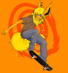 Rating: Safe Score: 0 Tags: 5_fingers alternate_species barefoot biped blonde_hair blue_eyes bottomwear clothed clothing e621 eeveelution feet fingers flareon fully_clothed fur generation_1_pokemon hair hi_res humanoid humanoidized jewelry long_ears male necklace nintendo orange_body orange_fur pants pokemon pokemon_(species) pokemorph shiny_pokemon shirt skateboard skateboarding smile solo standing t-shirt tail topwear torn_clothing unknown_artist vehicle yellow_body yellow_fur User: bunchy7s Rating: Safe Score: 0 Tags: 5_fingers alternate_species barefoot biped blonde_hair blue_eyes bottomwear clothed clothing e621 eeveelution feet fingers flareon fully_clothed fur generation_1_pokemon hair hi_res humanoid humanoidized jewelry long_ears male necklace nintendo orange_body orange_fur pants pokemon pokemon_(species) pokemorph shiny_pokemon shirt skateboard skateboarding smile solo standing t-shirt tail topwear torn_clothing unknown_artist vehicle yellow_body yellow_fur User: bunchy7s
