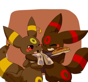 Rating: Safe Score: 0 Tags: ambiguous_gender blush duo e621 eeveelution eyes_closed food generation_2_pokemon nintendo piercing pokemon pokemon_(species) red_eyes scarf shippoikka tail teeth umbreon User: bunchy7s