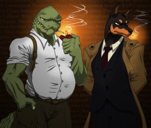 Rating: Safe Score: 0 Tags: abstract_background accessory anthro belt bottomwear canid canine canis cigarette clothed clothing coat crocodile crocodilian domestic_dog duo e621 english_text fire lighter looking_at_viewer male mammal necktie nyonyoimpact pants pose reptile scalie shirt shirt_paunch simple_background slightly_chubby smoke smoking standing suit text topwear User: bunchy7s Rating: Safe Score: 0 Tags: abstract_background accessory anthro belt bottomwear canid canine canis cigarette clothed clothing coat crocodile crocodilian domestic_dog duo e621 english_text fire lighter looking_at_viewer male mammal necktie nyonyoimpact pants pose reptile scalie shirt shirt_paunch simple_background slightly_chubby smoke smoking standing suit text topwear User: bunchy7s