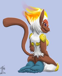 Rating: Safe Score: 0 Tags: 2012 5_toes ambiguous_gender anthro barefoot biped blue_background butt butt_squish e621 feet fire foot_focus generation_4_pokemon hi_res hindpaw humanoid_feet infernape jammerhighwind kneeling looking_at_viewer looking_back looking_back_at_viewer mammal nintendo paws plantigrade pokemon pokemon_(species) primate purple_eyes rear_view simple_background soles solo squish toes User: bunchy7s